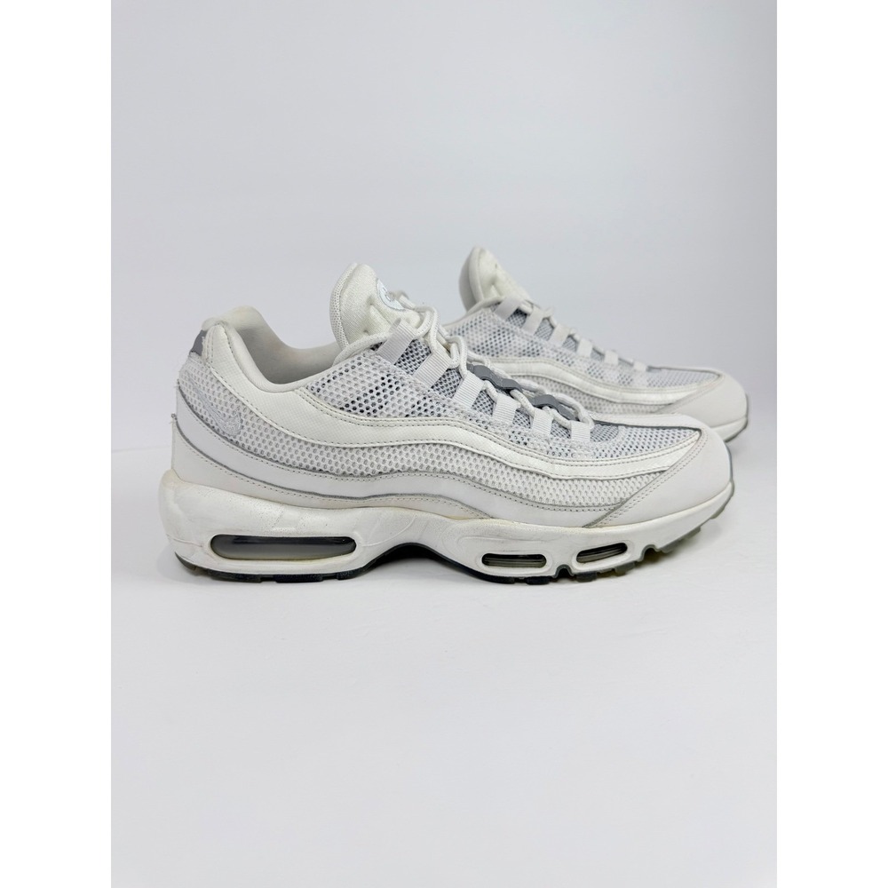 Nike‎ Air Max 95 Triple White Wolf Grey Sneakers 307960-108 Mens